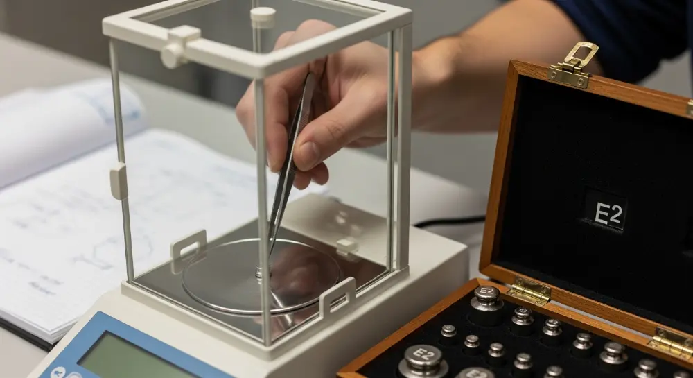 Importancia de la calibración de balanzas en QA/QC con pesas patrón trazables